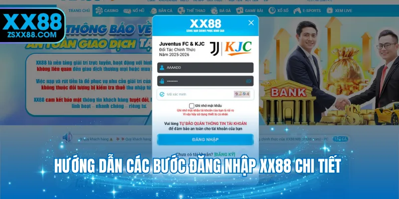 Hướng dẫn các bước đăng nhập XX88 chi tiết 