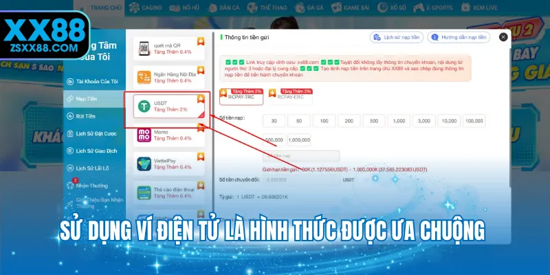 Sử dụng ví điện tử là hình thức được ưa chuộng 